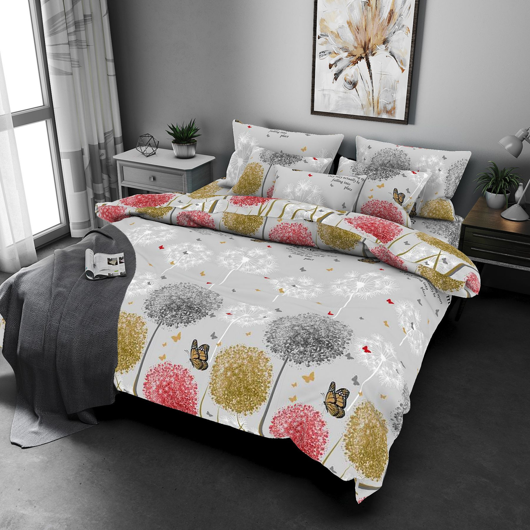 Ткань для постельного белья Бязь "Gold" Lux GL7887grey