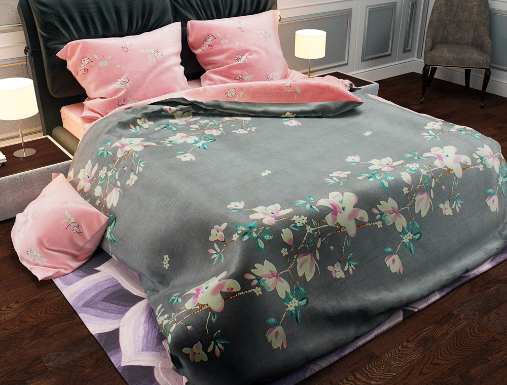 Сімейний набір постільної білизни із Бязі "Gold" №154159AB Черешенка™