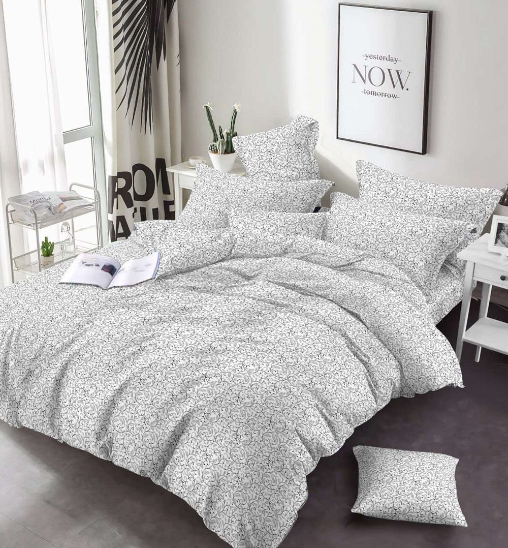 Тканина для постільної білизни Бязь "Gold" Lux GL69140grey