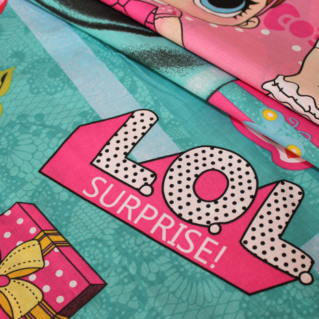 Ткань для постельного белья Бязь "Gold" Lux детская "LOL Сюрприз" GLB4439