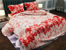 Ткань для постельного белья Бязь "Gold" Lux "Цветочный принт (стилизация)" GL1040