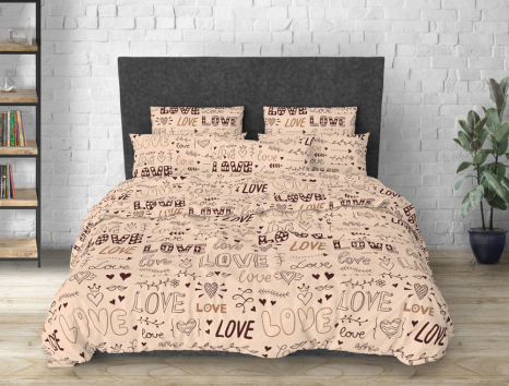 Двоспальний набір постільної білизни 180*220 із Бязі "Gold" №157822 Черешенка™