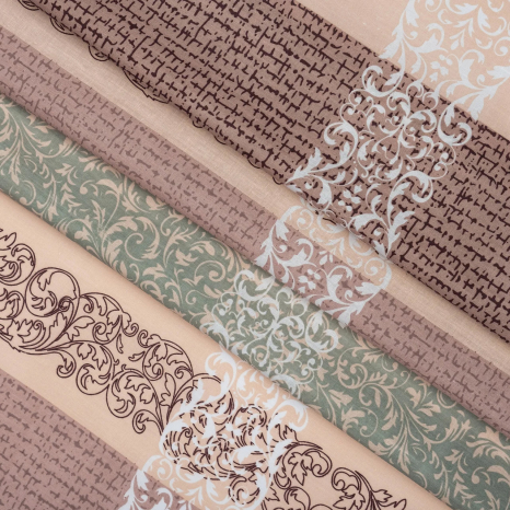 Тканина для постільної білизни Бязь "Gold" "Надзвичайна класика" GLL12982green