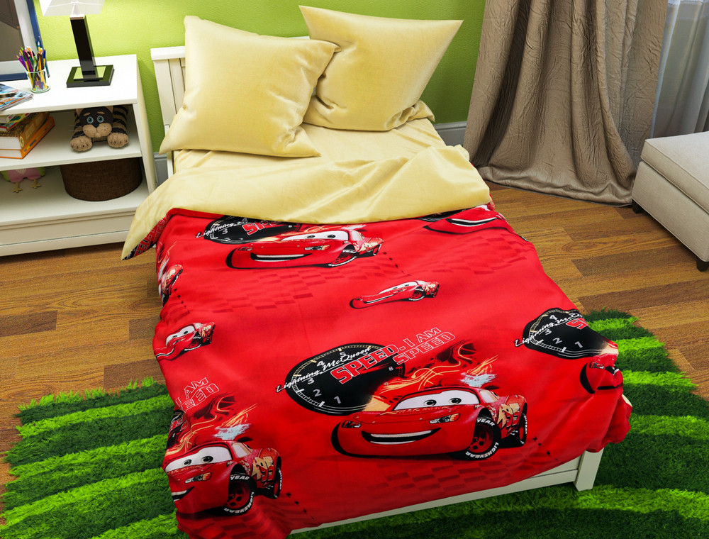 Полуторний набір постільної білизни 150*220 із Бязі "Gold" №16370AB Черешенка™