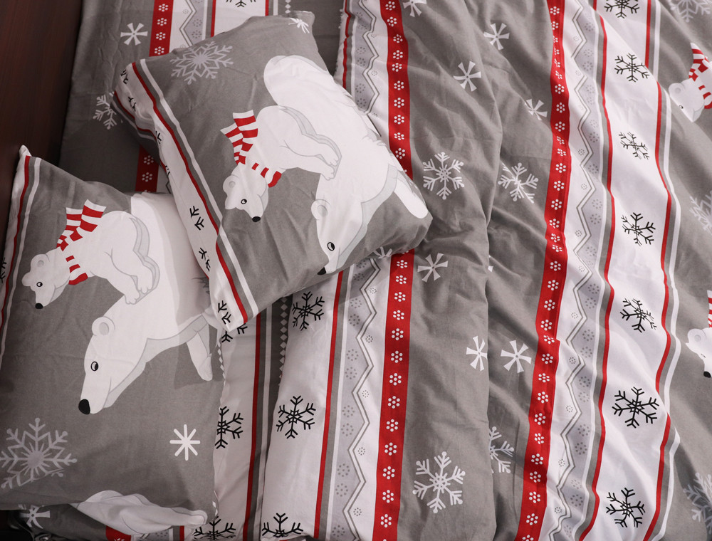 Полуторний набір постільної білизни 150*220 з Фланелі №954627 Черешенька™