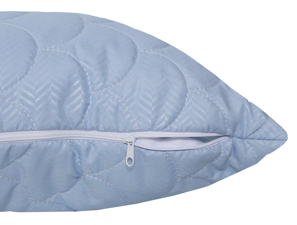 Подушка стьобана на блискавці 50*70 мікрофібра/холлофайбер №5070-25-1