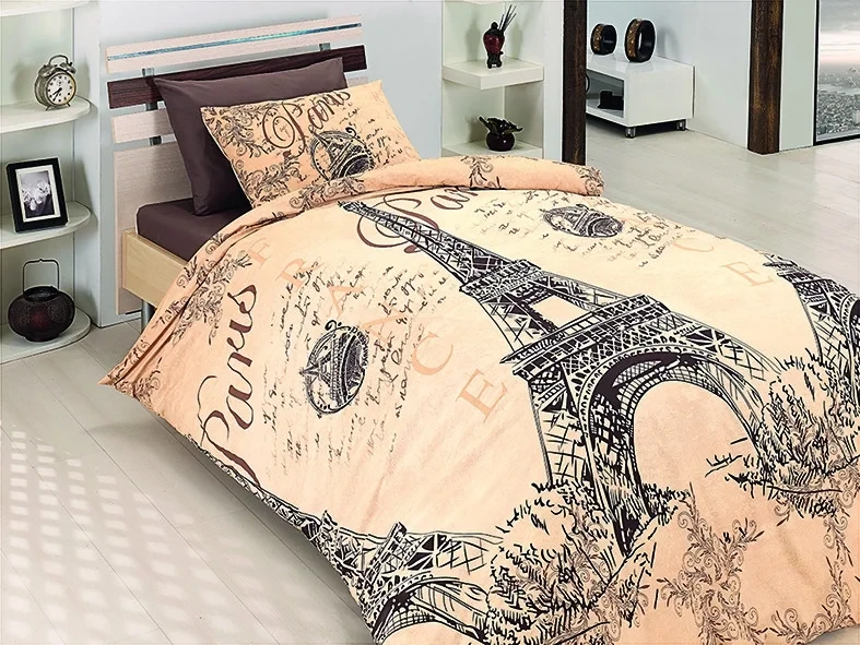 Тканина для постільної білизни Бязь "Gold" Lux "Париж" GL926