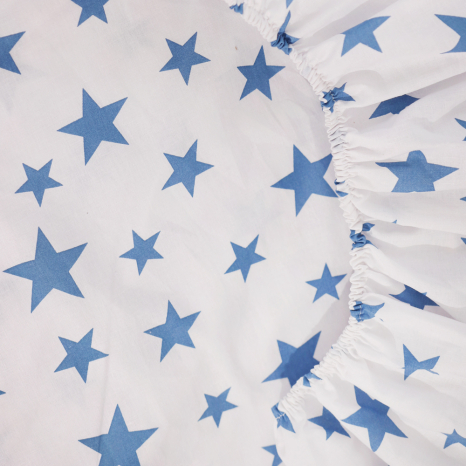 Простирадло на резинці (120*200*25) зірка на білому  №661504