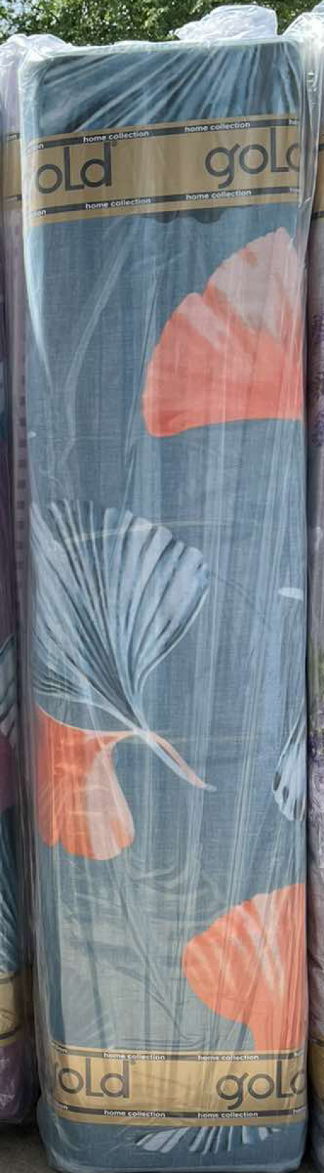 Тканина для постільної білизни Бязь "Gold" GLL3558blue-gold