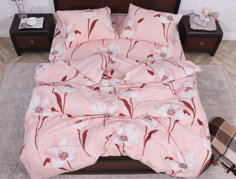 Полуторний набір постільної білизни 150*220 із Бязі "Gold" №155028 Черешенка™