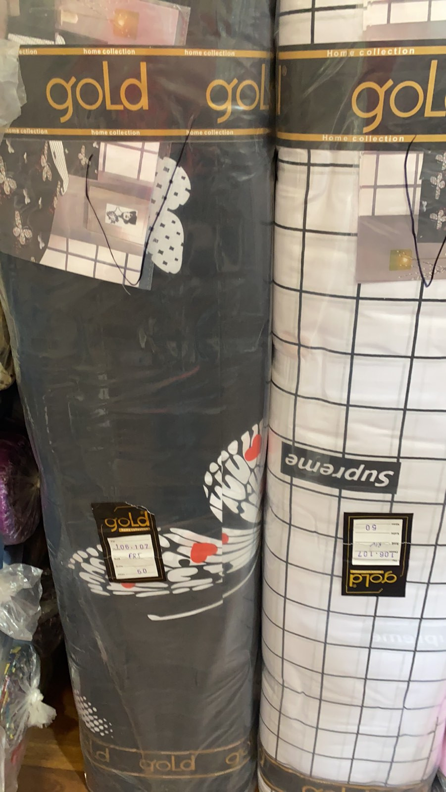 Ткань для постельного белья Бязь "Gold" Lux "Бабочки любви" GL1674 (A+B) - (50м+50м)