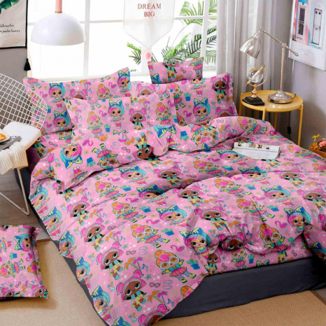 Ткань для постельного белья Бязь "Gold" Lux детская "Герои LOL`s 2" GLB215