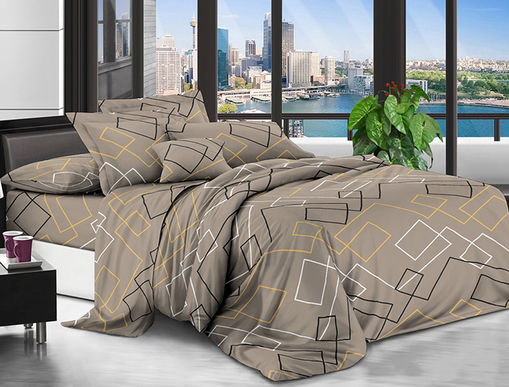 Полуторний набір постільної білизни 150*220 із полікотону №20175 Черешенька™