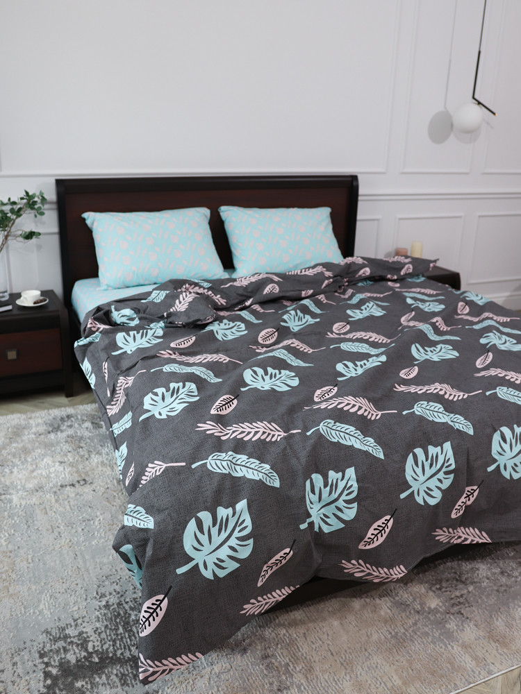 Євро-максі набір постільної білизни 200*220 із Бязі "Gold" №15146AB Черешенка™