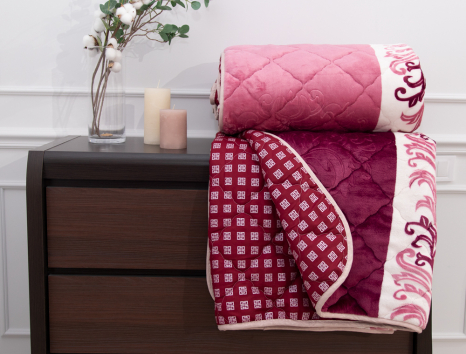 Полуторное флисовое стёганое покрывало №55045