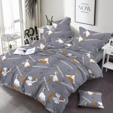 Тканина для постільної білизни Бязь "Gold" Lux дитяча GLB36901grey