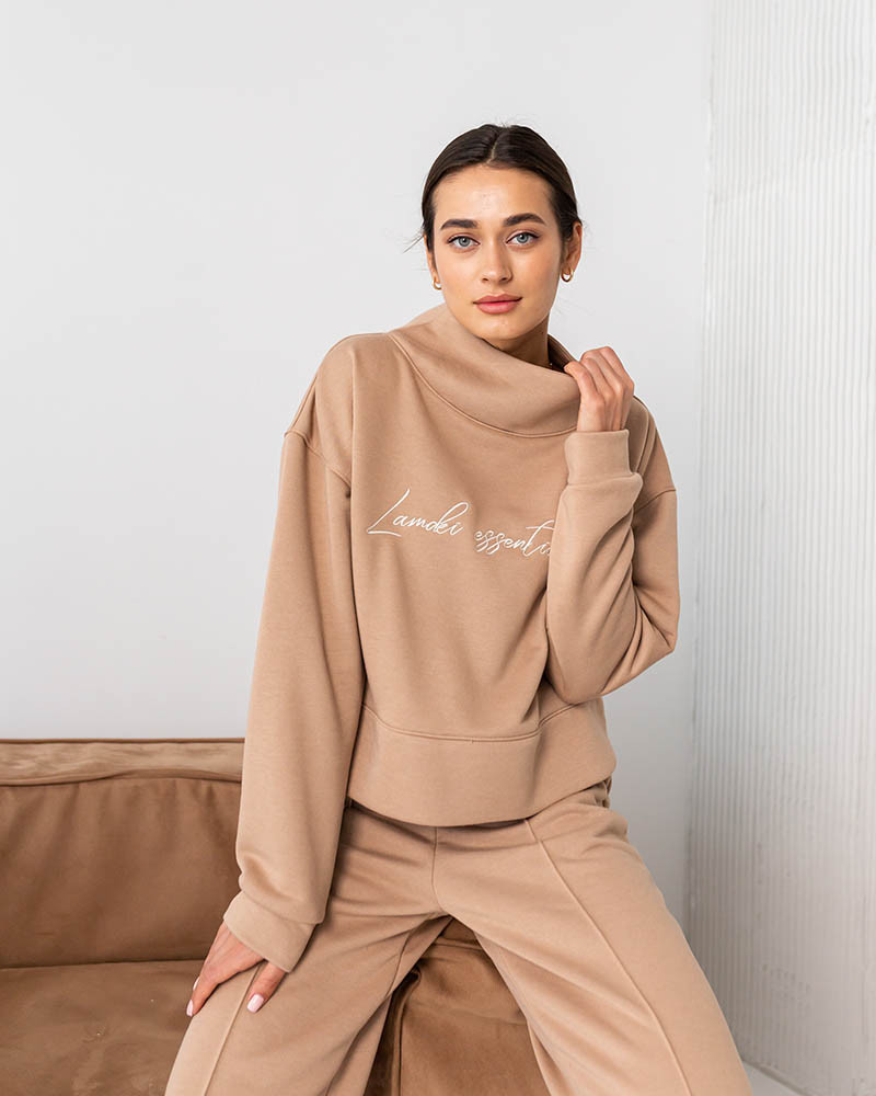 Жіночий костюм зі штанами палаццо (Розмір S) рожевий №215_0020