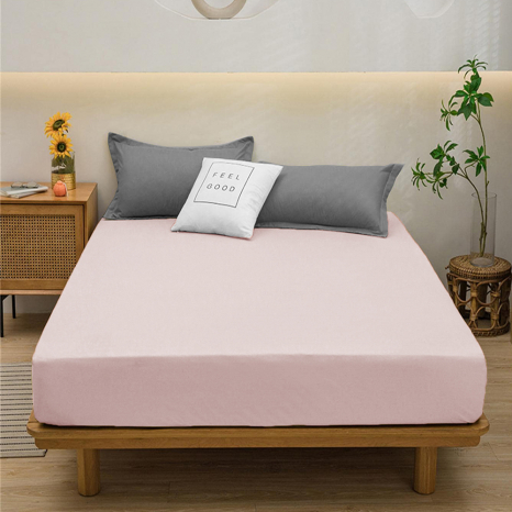 Простирадло на резинці (180*200*25) пудра №1024