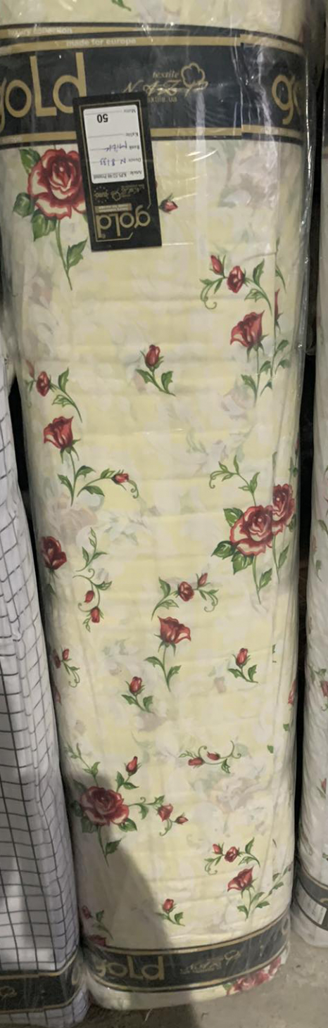 Тканина для постільної білизни Бязь "Gold" Lux "Червона троянда" GL179