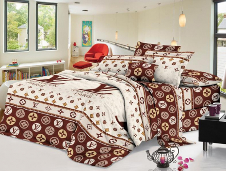 Євро набір постільної білизни 200*220 із полікотону №2017451 Черешенька™