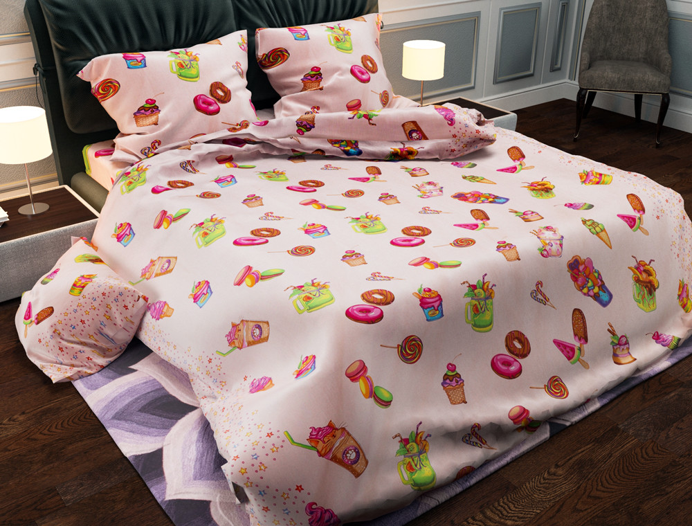 Евро макси набор постельного белья 200*220 из Бязи "Gold" №154718 Черешенка™