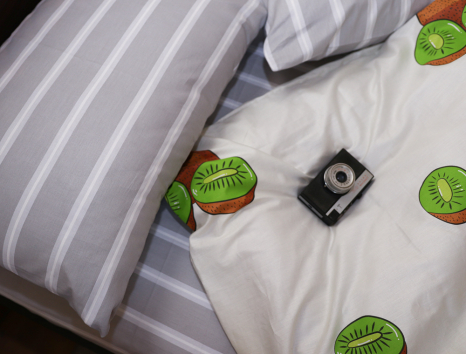 Двуспальный набор постельного белья 180*220 из Сатина №019AB Черешенка™