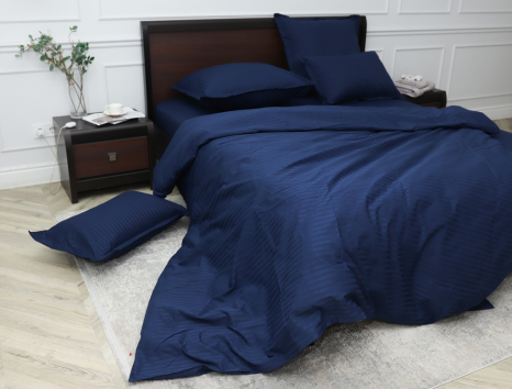 Евро макси набор постельного белья 200*230 из Страйп Сатина D-016