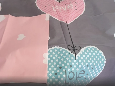 Ткань для постельного белья Бязь "Gold" Lux "Сказать ДА / Любовь" GL1383 (A+B) - (50м+50м)