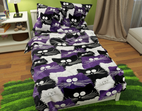 Полуторный набор постельного белья 150*220 из Бязи "Gold" №161689 Черешенка™