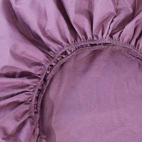 Простирадло на резинці (180*200*25) орнамент на рожевому №2317