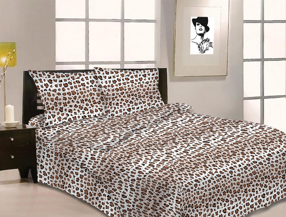 Ткань для постельного белья Бязь "Gold" Lux "Леопард" GL3889