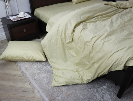 Полуторний набір постільної білизни 150*220 із Сатину №12-0619-S Черешенка™