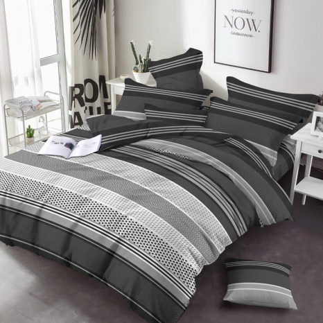 Тканина для постільної білизни Бязь "Gold" Lux GL841grey