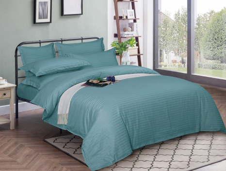 Євро-максі набір постільної білизни 200*220 зі Страйп Сатину №545210 KRISPOL™