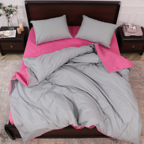 Полуторный набор однотонного постельного белья 150*220 из Бязи "Gold" №155512AB Черешенка™