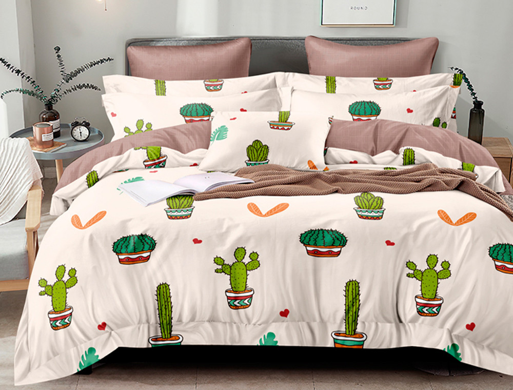 Євро-максі набір постільної білизни 200*220 із Бязі "Gold" №154339AB Черешенка™