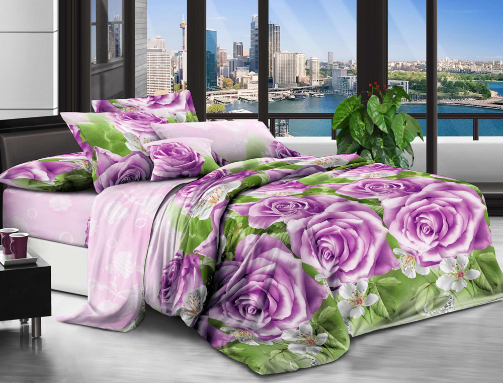 Двоспальний набір постільної білизни 180*220 із полікотону №201882 Черешенька™