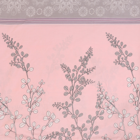 Тканина для постільної білизни Бязь "Gold" Lux "Абстрактний квітковий принт (рожевий)" GL4167