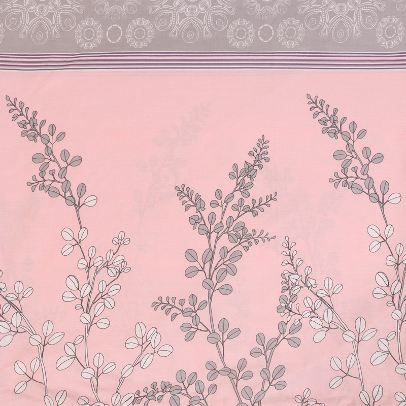 Тканина для постільної білизни Бязь "Gold" Lux "Абстрактний квітковий принт (рожевий)" GL4167