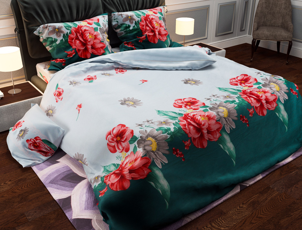 Двуспальный набор постельного белья 180*220 из Бязи "Gold" №154715 Черешенка™