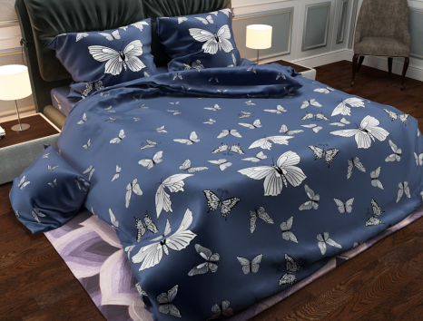 Ткань для постельного белья Бязь "Gold" Lux GL3724blue