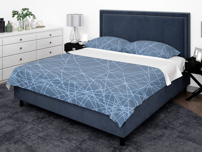 Ткань для постельного белья Бязь "Gold" Lux GL3676blue