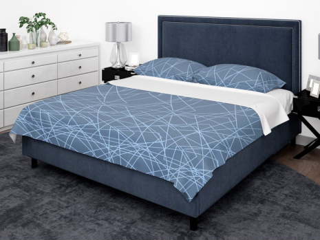 Ткань для постельного белья Бязь "Gold" Lux GL3676blue