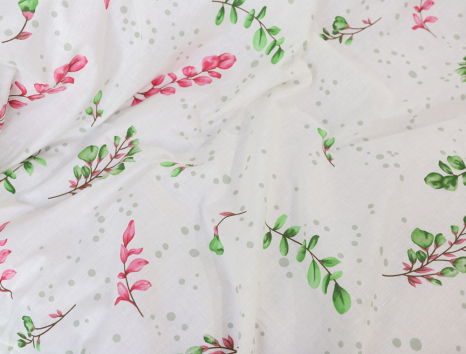 Полуторний набір постільної білизни 150*220 із Бязі "Gold" №15428AB Черешенка™