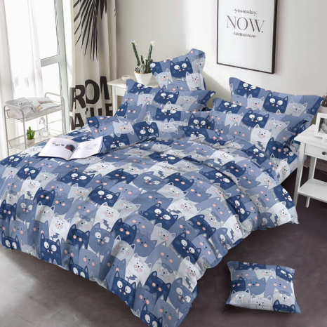 Тканина для постільної білизни Бязь "Gold" Lux дитяча GLB295blue