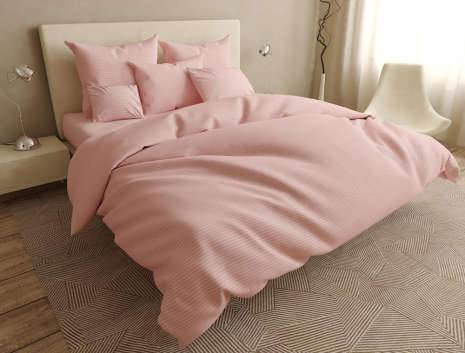 Семейный набор хлопкового постельного белья из Бязи "Gold" с простынью на резинке №1410024 Черешенка™