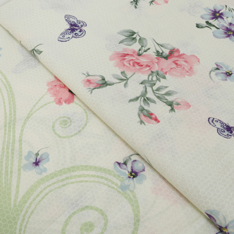 Ткань для постельного белья Бязь "Gold" Lux GL6963green