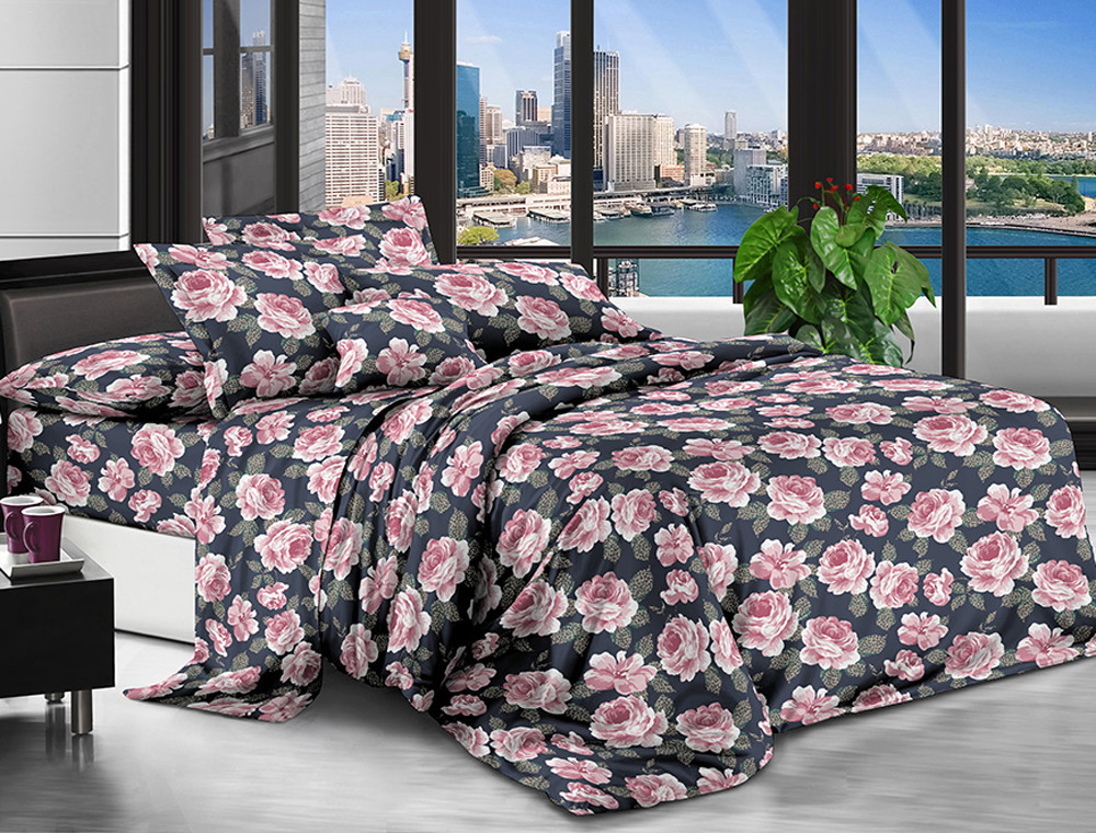 Сімейний набір постільної білизни 240*220 із полікотону №204764 Черешенька™