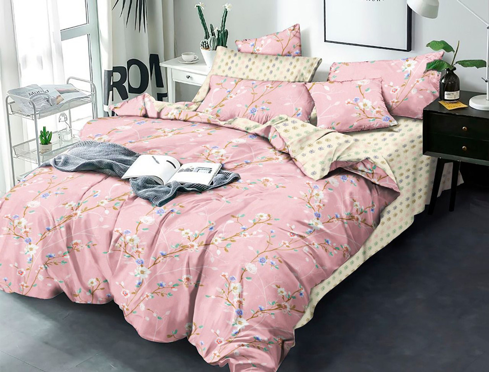 Двоспальний набір постільної білизни 180*220 із Бязі "Gold" №154426AB Черешенка™