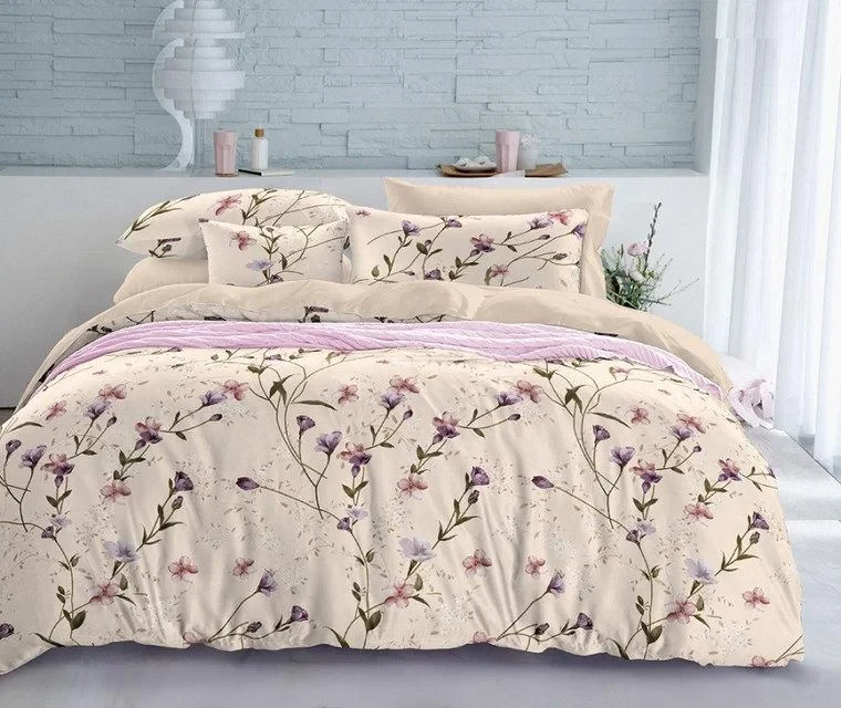 Ткань для постельного белья Бязь "Gold" Lux "Цветочные колокольчики" GL743A